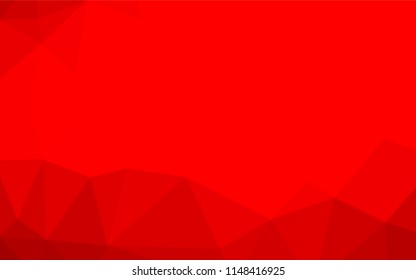 Light Red vector blurry hexagon template. Shining illustration, which consist of triangles. The elegant pattern can be used as part of a brand book.