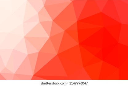Light Red vector blurry hexagon pattern. Shining colored illustration in a Brand new style. Triangular pattern for your business design.