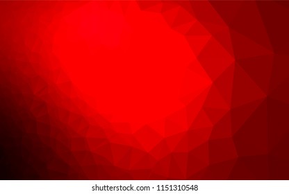 Light Red vector blurry hexagon template. Colorful abstract illustration with gradient. A completely new template for your business design.