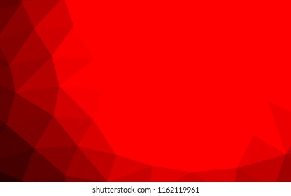 Light Red vector blurry hexagon blurry triangle. Shining illustration, which consist of triangles. Brand new design for your business.