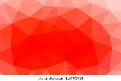 Light Red vector blurry hexagon pattern. A completely new color illustration in a vague style. The textured pattern can be used for background.