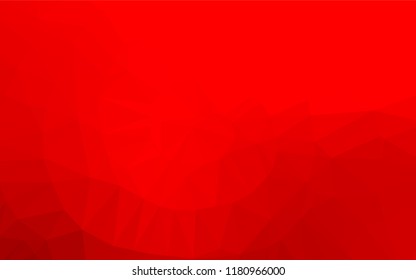 Light Red vector blurry hexagon pattern. Triangular geometric sample with gradient.  The polygonal design can be used for your web site.