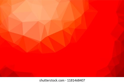 Light Red vector blurry hexagon texture. Geometric illustration in Origami style with gradient.  The best triangular design for your business.