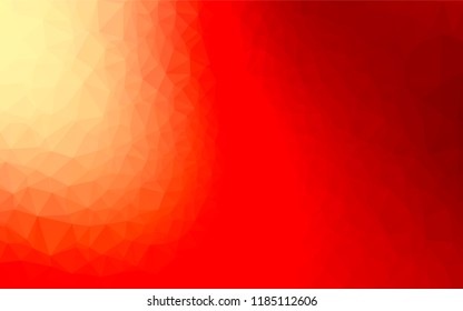 Light Red vector blurry hexagon texture. Shining illustration, which consist of triangles. The elegant pattern can be used as part of a brand book.