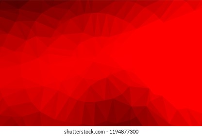 Light Red vector blurry hexagon template. Glitter abstract illustration with an elegant design. Triangular pattern for your business design.