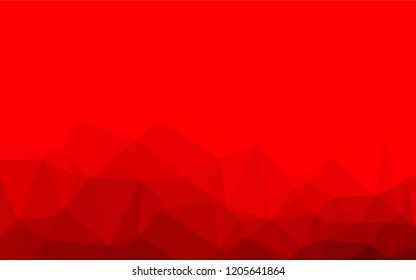 Light Red vector blurry hexagon template. Triangular geometric sample with gradient.  The polygonal design can be used for your web site.