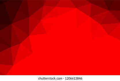 Light Red vector blurry hexagon template. Geometric illustration in Origami style with gradient.  A completely new template for your business design.