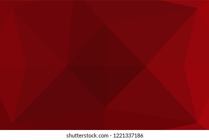 Light Red vector blurry hexagon texture. Geometric illustration in Origami style with gradient.  The template can be used as a background for cell phones.