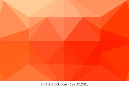 Light Red vector blurry hexagon pattern. Shining illustration, which consist of triangles. The textured pattern can be used for background.