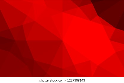 Light Red vector blurry hexagon template. Geometric illustration in Origami style with gradient.  The completely new template can be used for your brand book.