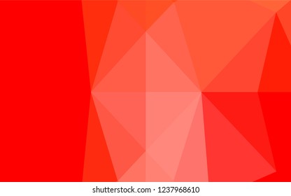 Light Red vector blurry hexagon template. An elegant bright illustration with gradient. The polygonal design can be used for your web site.