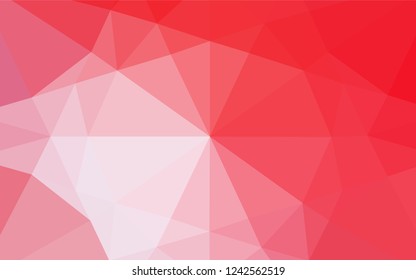 Light Red vector blurry hexagon pattern. Geometric illustration in Origami style with gradient.  Brand new design for your business.