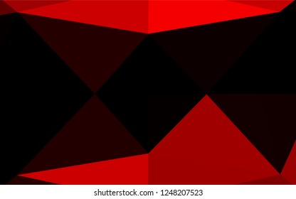 Light Red vector blurry hexagon pattern. A vague abstract illustration with gradient. The best triangular design for your business.
