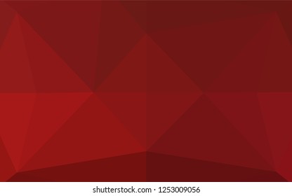 Light Red vector blurry hexagon template. Shining colored illustration in a Brand new style. Triangular pattern for your business design.