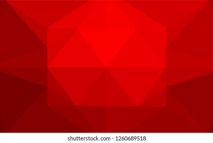Light Red vector blurry hexagon texture. A vague abstract illustration with gradient. The best triangular design for your business.