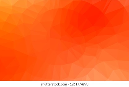 Light Red vector blurry hexagon pattern. Geometric illustration in Origami style with gradient.  The textured pattern can be used for background.