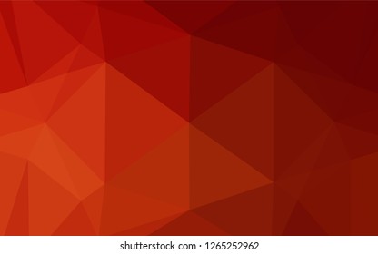 Light Red vector blurry hexagon pattern. Geometric illustration in Origami style with gradient.  The textured pattern can be used for background.