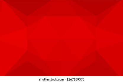 Light Red vector blurry hexagon template. Shining illustration, which consist of triangles. Brand new style for your business design.