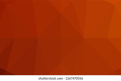 Light Red vector blurry hexagon pattern. Geometric illustration in Origami style with gradient.  The template can be used as a background for cell phones.