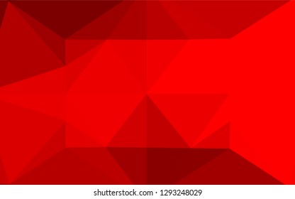 Light Red vector blurry hexagon pattern. Creative geometric illustration in Origami style with gradient. The polygonal design can be used for your web site.