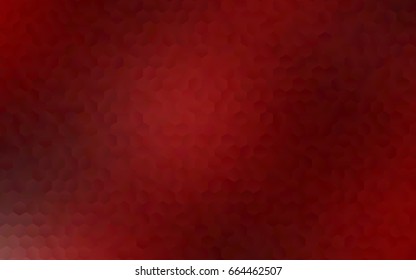 Light Red vector blurry hexagon background design. Geometric background in Origami style with gradient. 