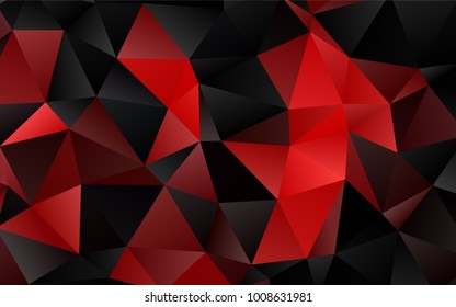 Light Red vector blurry triangle background. Triangular geometric sample with gradient.  The best triangular design for your business.