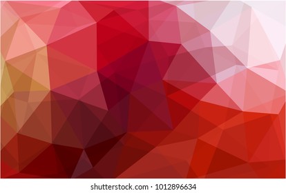 Light Red vector blurry triangle background design. Geometric background in Origami style with gradient. 