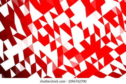 Light Red vector blurry triangle background. A sample with polygonal shapes. Triangular pattern for your business design.