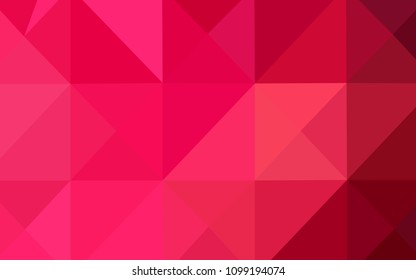 Light Red vector blurry triangle pattern. Shining polygonal illustration, which consist of triangles. Brand-new style for your business design.