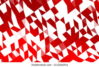 Light Red vector blurry triangle background. Shining illustration, which consist of triangles. The completely new template can be used for your brand book.