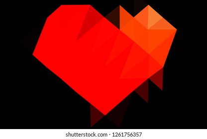 Light Red vector blurry triangle template. Colorful abstract illustration with gradient. The best triangular design for your business.