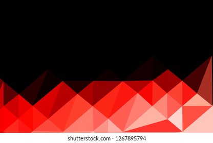 Light Red vector blurry triangle pattern. Geometric illustration in Origami style with gradient. Completely new template for your business design.