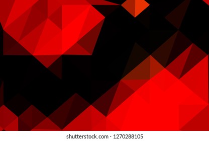 Light Red vector blurry triangle pattern. Shining illustration, which consist of triangles. The best triangular design for your business.