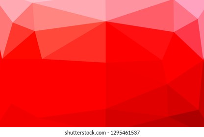 Light Red vector blurry triangle template. Creative illustration in halftone style with gradient. Template for your brand book.