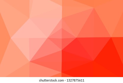 Light Red vector blurry triangle pattern. A vague abstract illustration with gradient. Textured pattern for background.