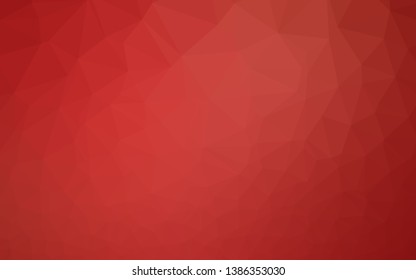 Light Red vector blurry triangle pattern. Creative illustration in halftone style with gradient. Brand new design for your business.