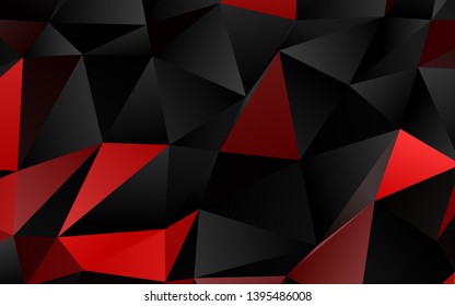 Light Red vector blurry triangle texture. Colorful abstract illustration with gradient. Triangular pattern for your business design.