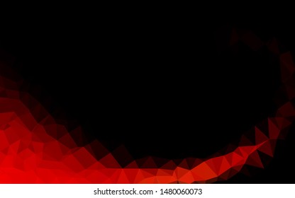 Light Red vector blurry triangle template. Triangular geometric sample with gradient.  Textured pattern for background.