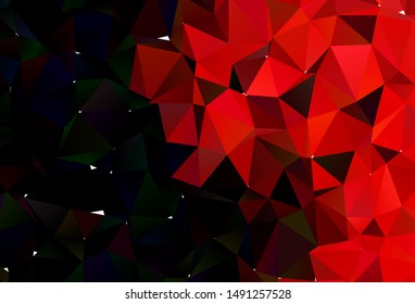 Light Red vector blurry triangle texture. Modern geometrical abstract illustration with gradient. Textured pattern for background.