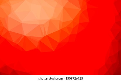 Light Red vector blurry triangle texture. Geometric illustration in Origami style with gradient. Brand new design for your business.