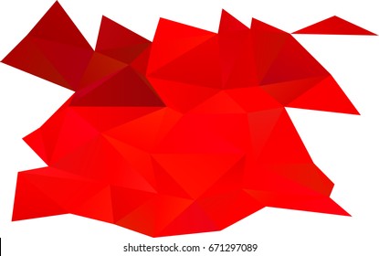 Light Red vector blurry triangle template. Creative illustration in halftone style with gradient. Triangular pattern for your business design.