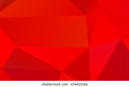 Light Red vector blurry triangle background. Shining illustration, which consist of triangles. The elegant pattern can be used as part of a brand book.