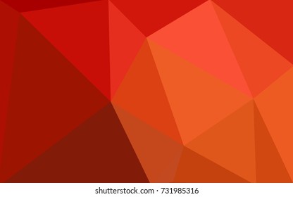 Light Red vector blurry triangle background design. Geometric background in Origami style with gradient. 