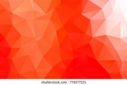 Light Red vector blurry triangle background. Shining colored illustration in a brand-new style. The textured pattern can be used for background.