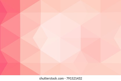 Light Red vector blurry triangle background design. Geometric background in Origami style with gradient. 