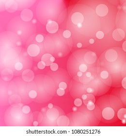 light red Vector bokeh background made from white lights with sparkling glitter.  Bokeh Background - Vector Illustration, Graphic Design. Great Background For Forcing Focus On The Content