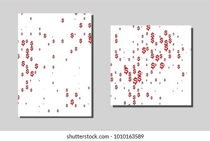 Light Red vector brochure for ui, ux design. Booklet with textbox on colorful abstract background. Pattern can be used as a template for calendars.