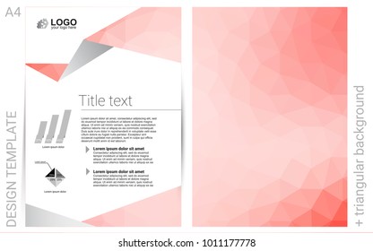 Light Red vector  brochure for ui, ux design. Blurred decorative design in abstract style with textbox. Pattern can be used as a template for calendars.