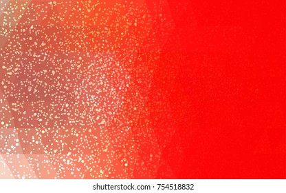 Light Red vector christmas polygon background. Low poly Illustration consisting of triangles with snowflakes. Texture background of New Year celebration.