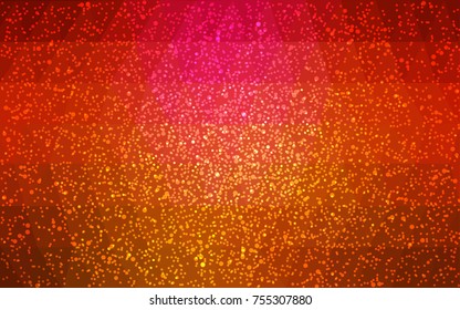Light Red vector christmas polygon background. Low poly Illustration consisting of triangles with snowflakes. Texture background of New Year celebration.